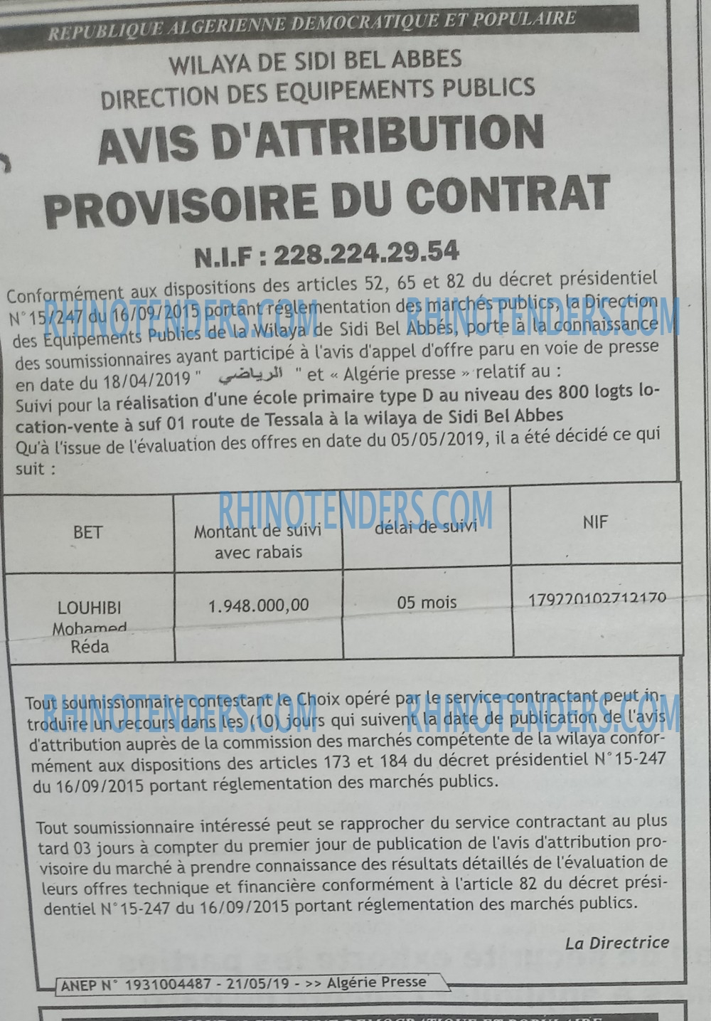 ALGERIE PRESSE