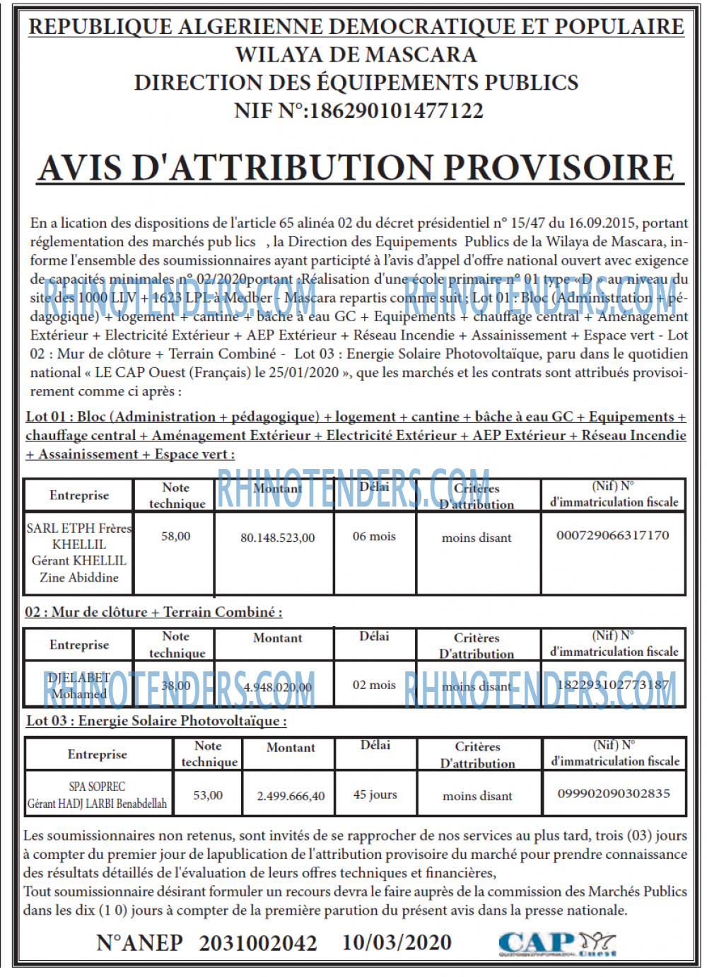 CAP OUEST