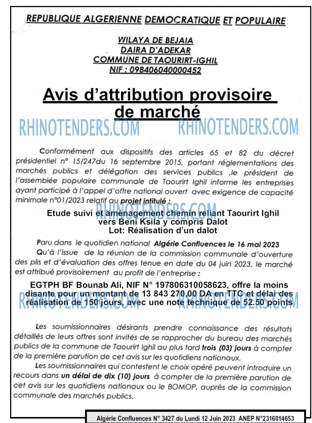 Algerie Confluence