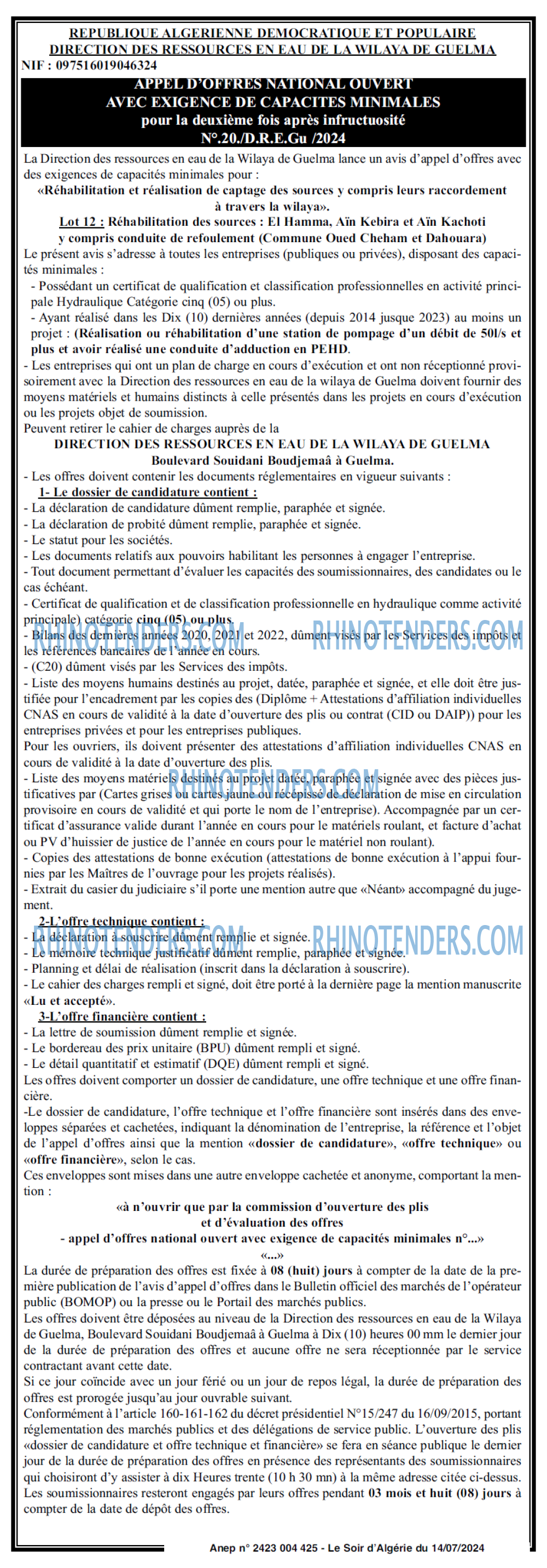 LE SOIR D'ALGERIE
