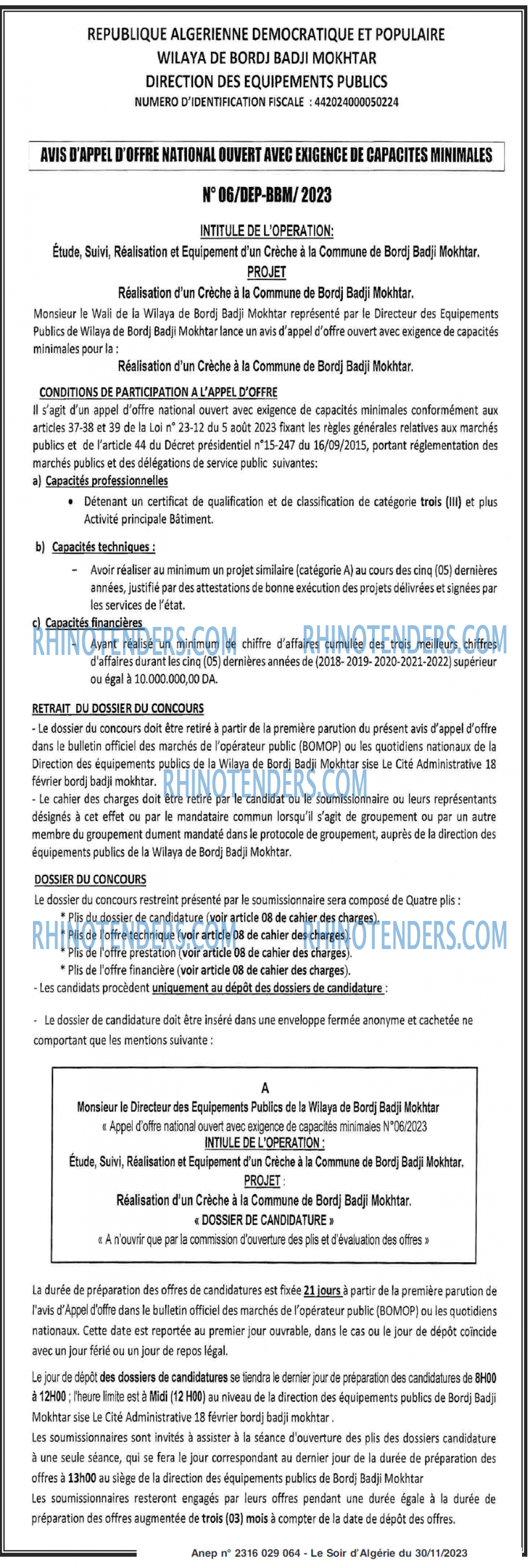 LE SOIR D'ALGERIE