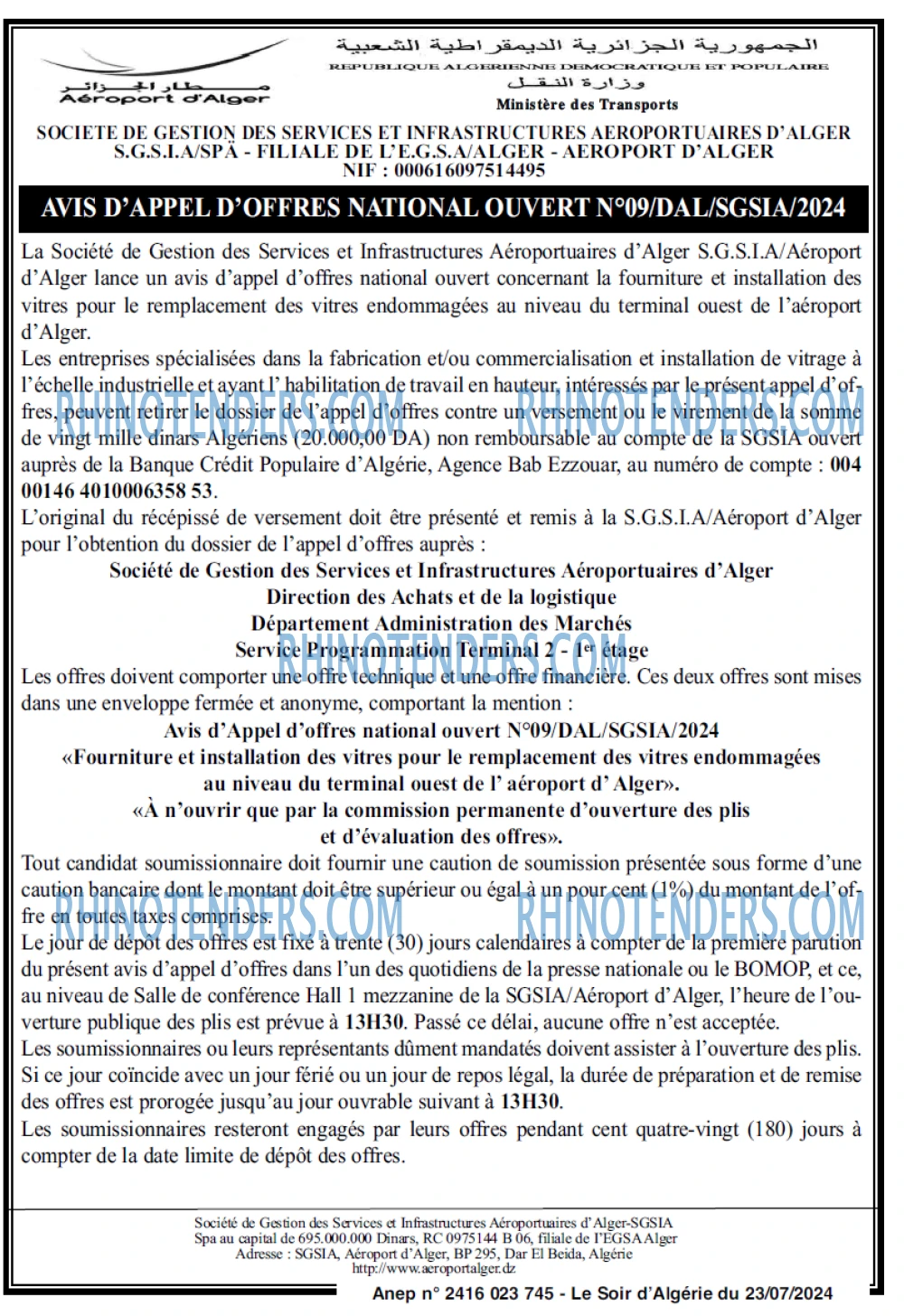 LE SOIR D'ALGERIE