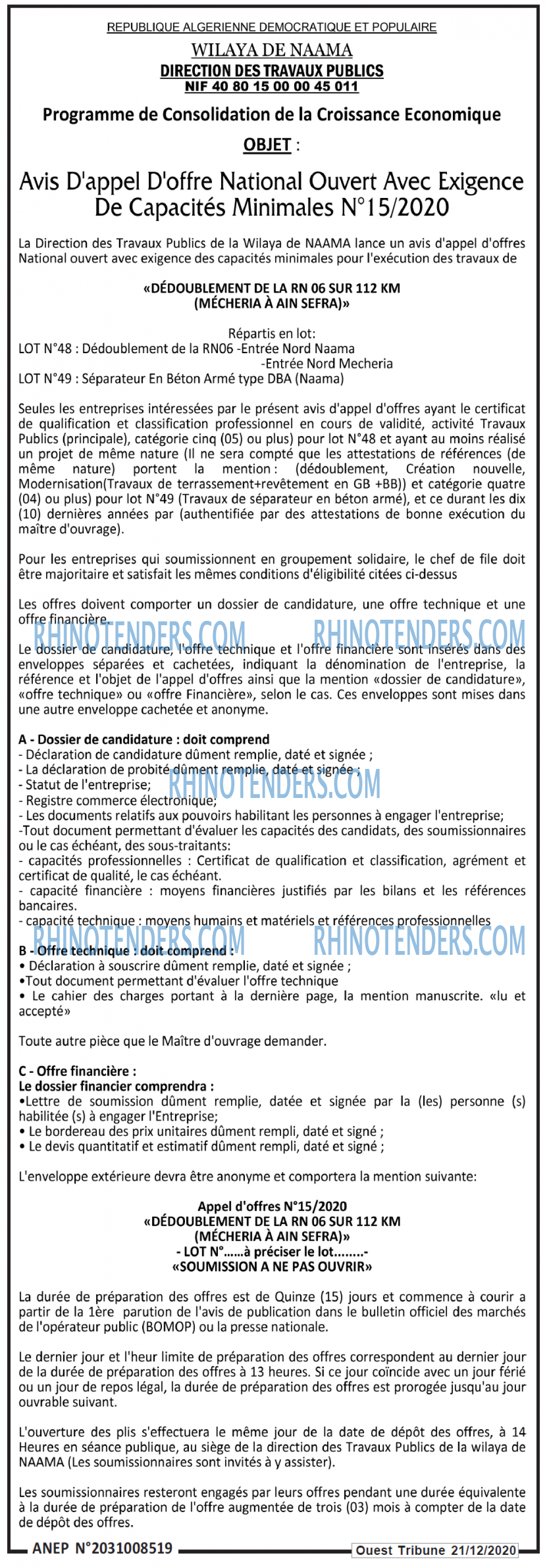 ouest TRIBUNE