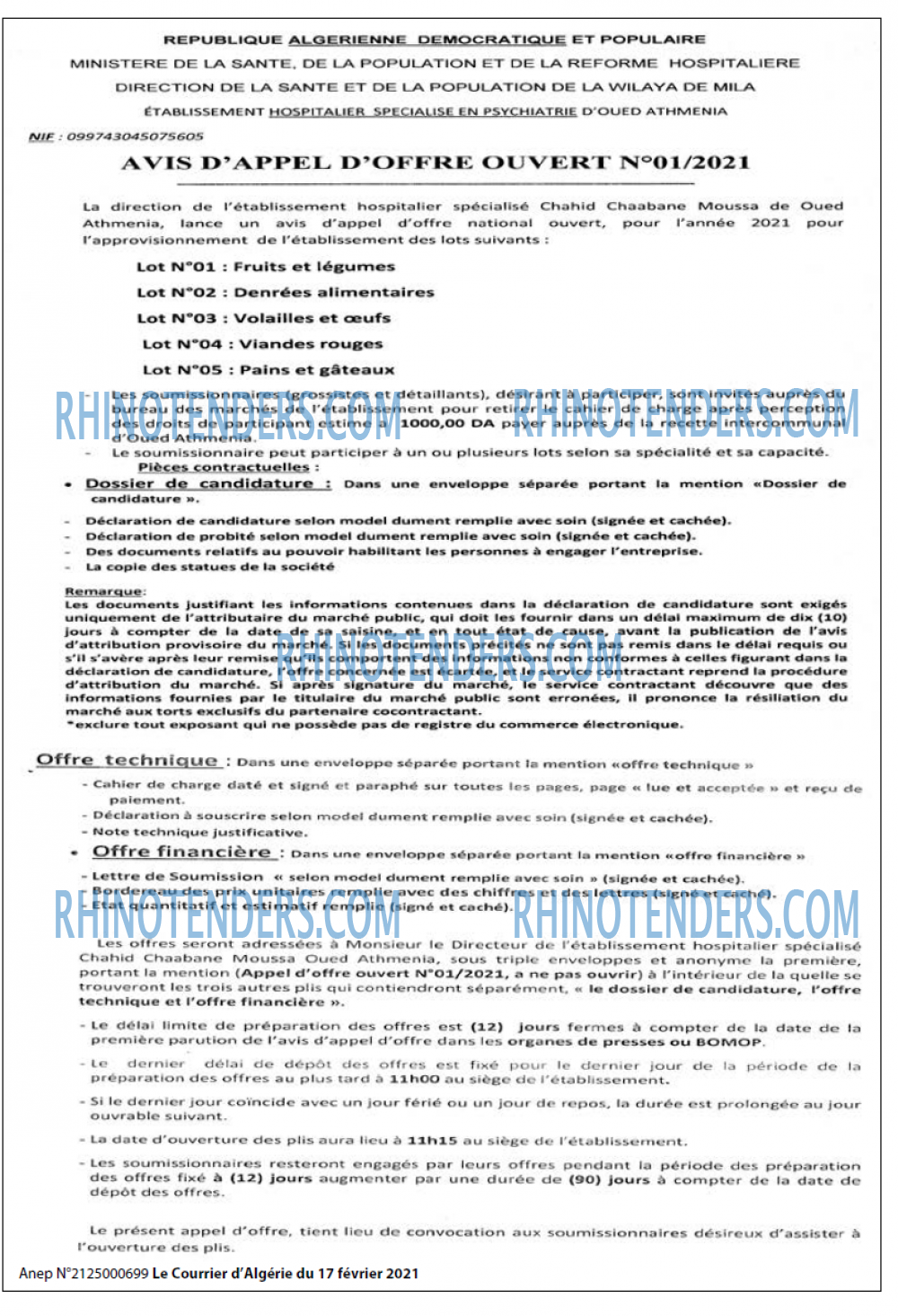Le Courrier d'Algerie