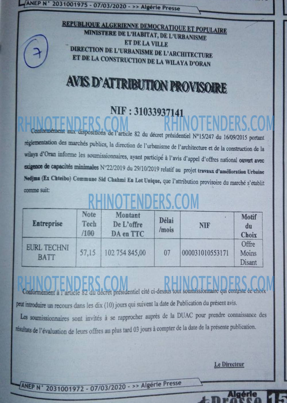 ALGERIE PRESSE