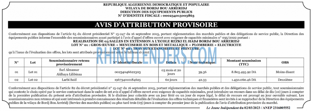 Le jeune indépendant