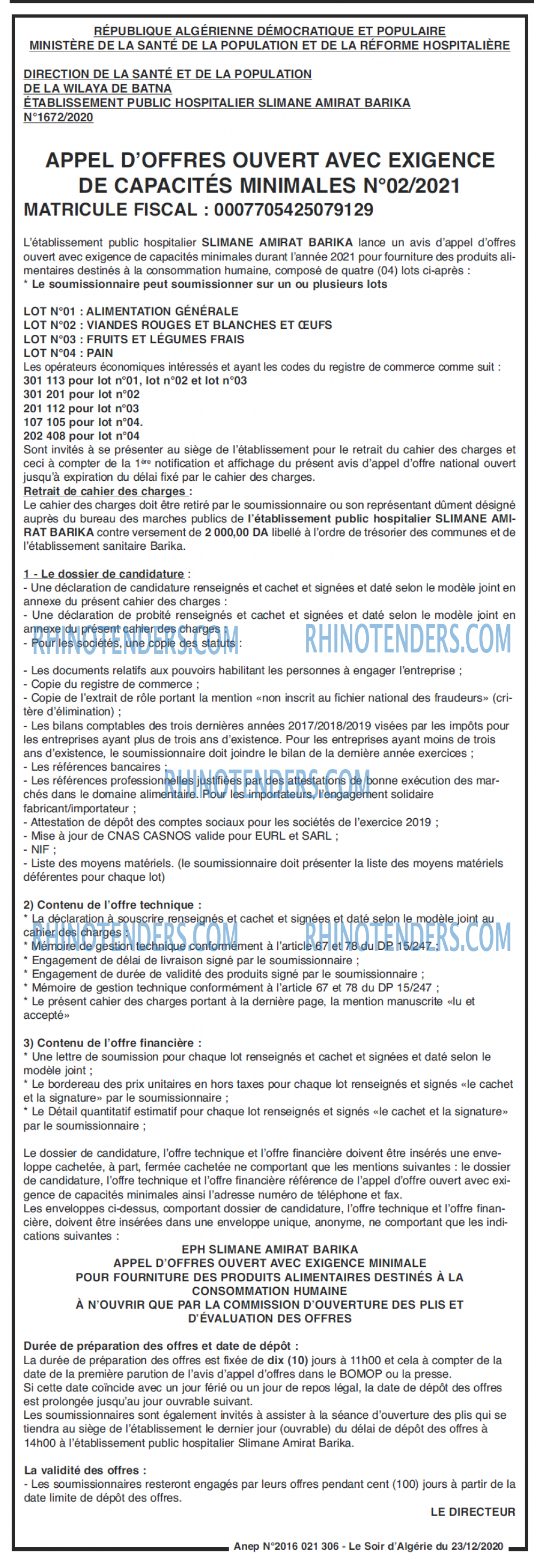 LE SOIR D'ALGERIE