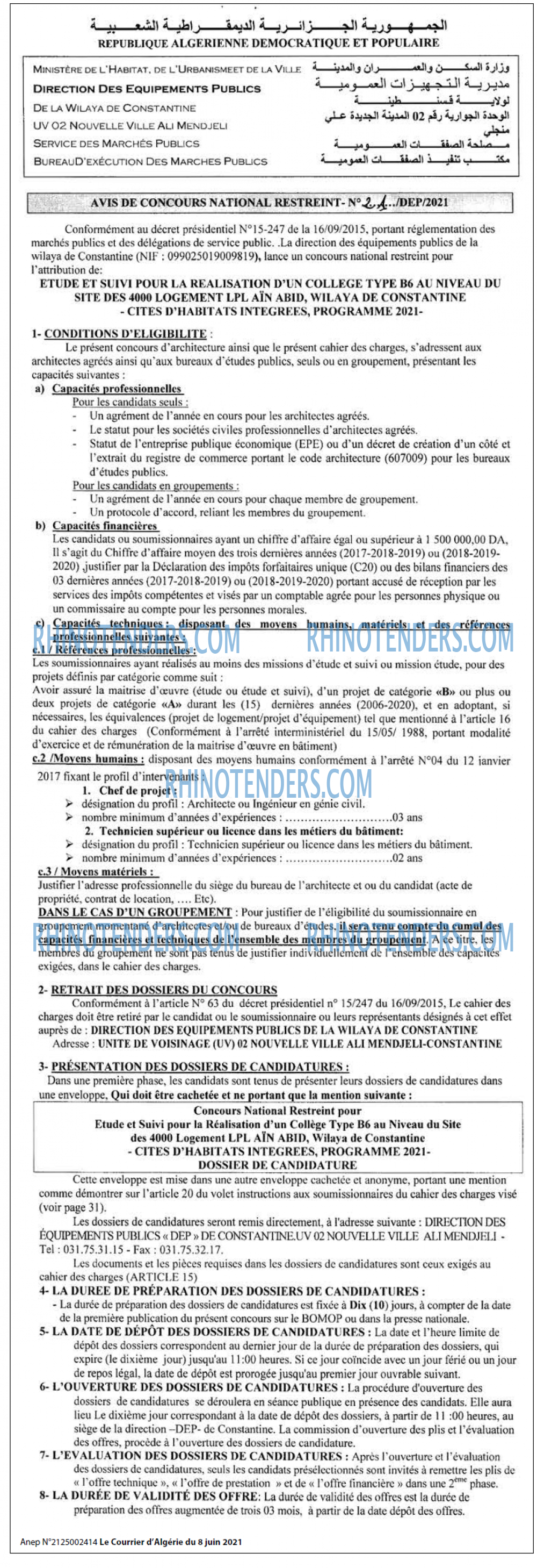 Le Courrier d'Algerie
