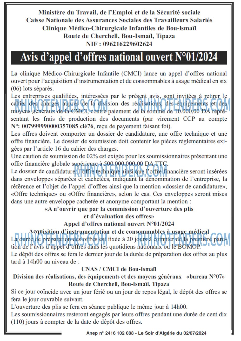 LE SOIR D'ALGERIE