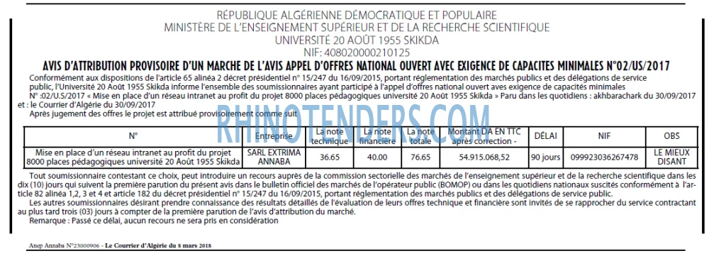 Le Courrier d'Algerie
