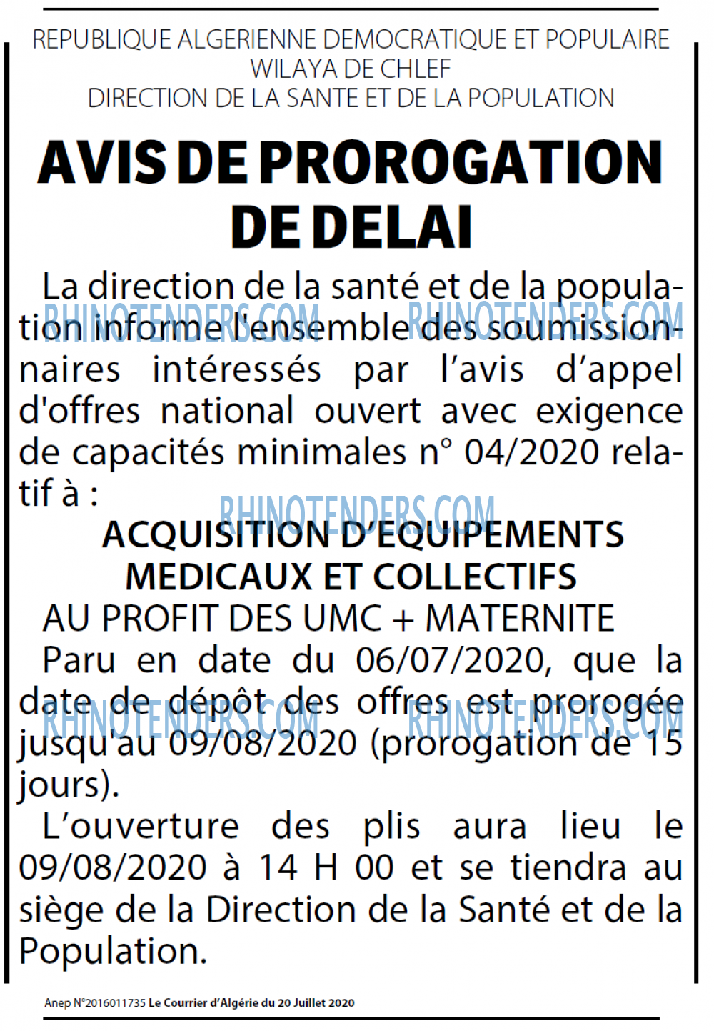 Le Courrier d'Algerie