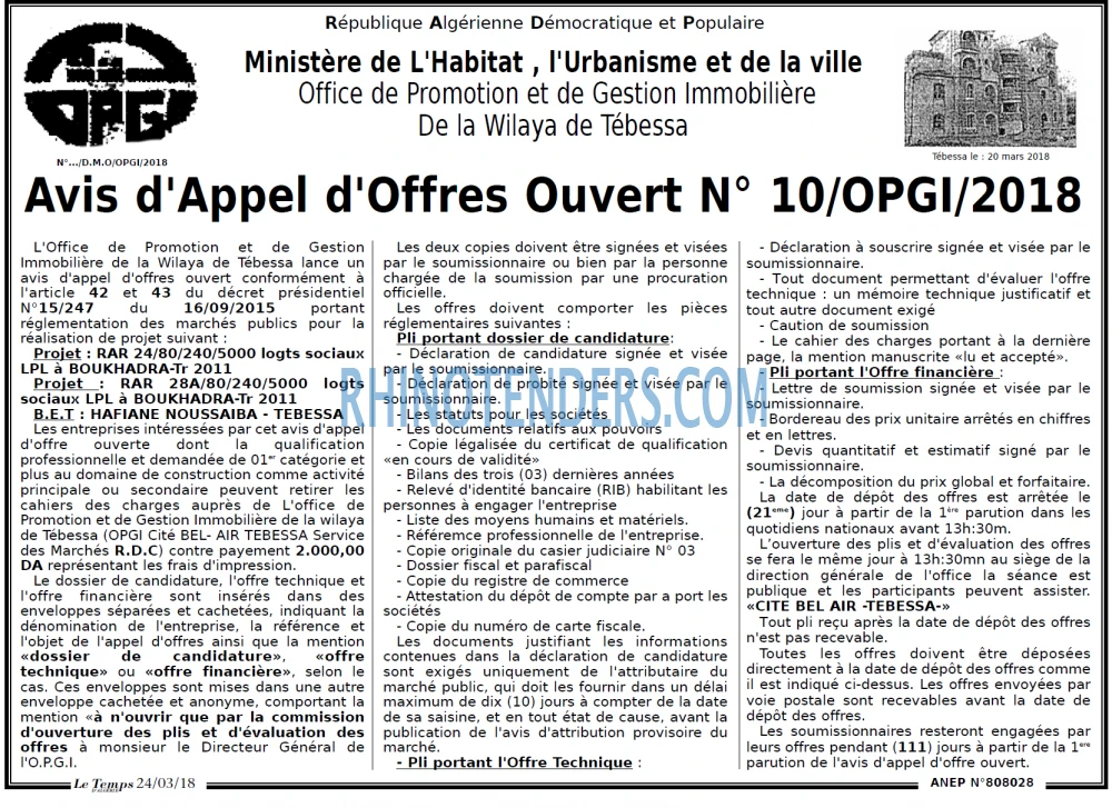LE TEMPS D'ALGERIE