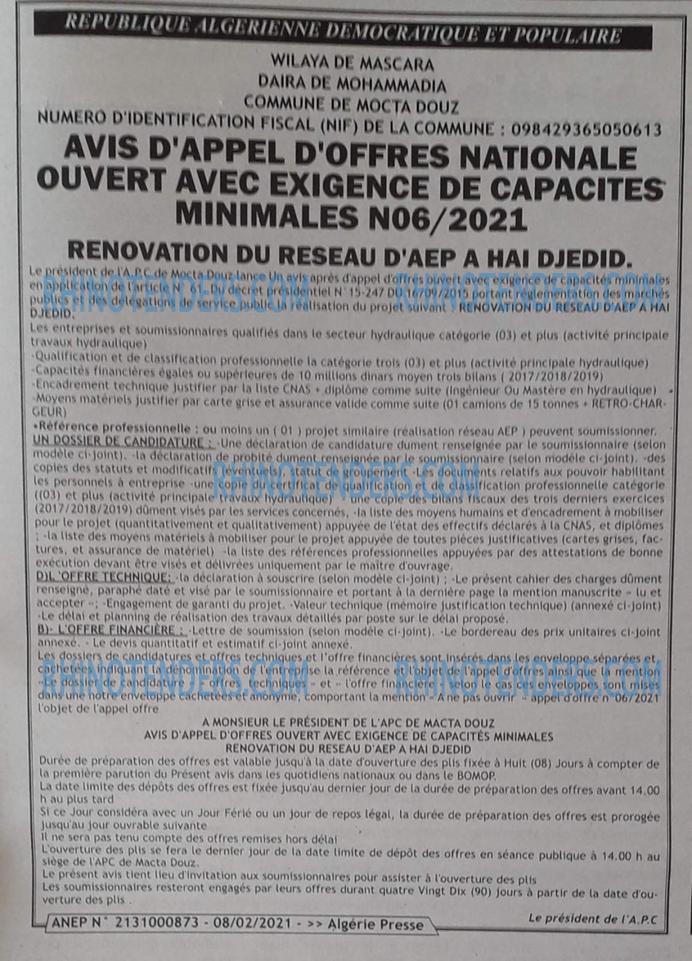 ALGERIE PRESSE
