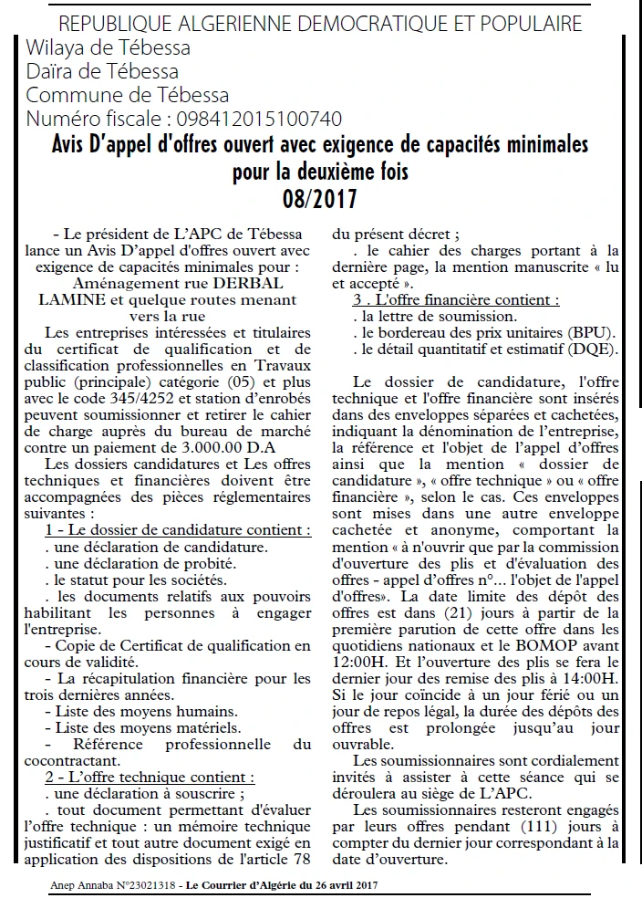 Le Courrier d'Algerie