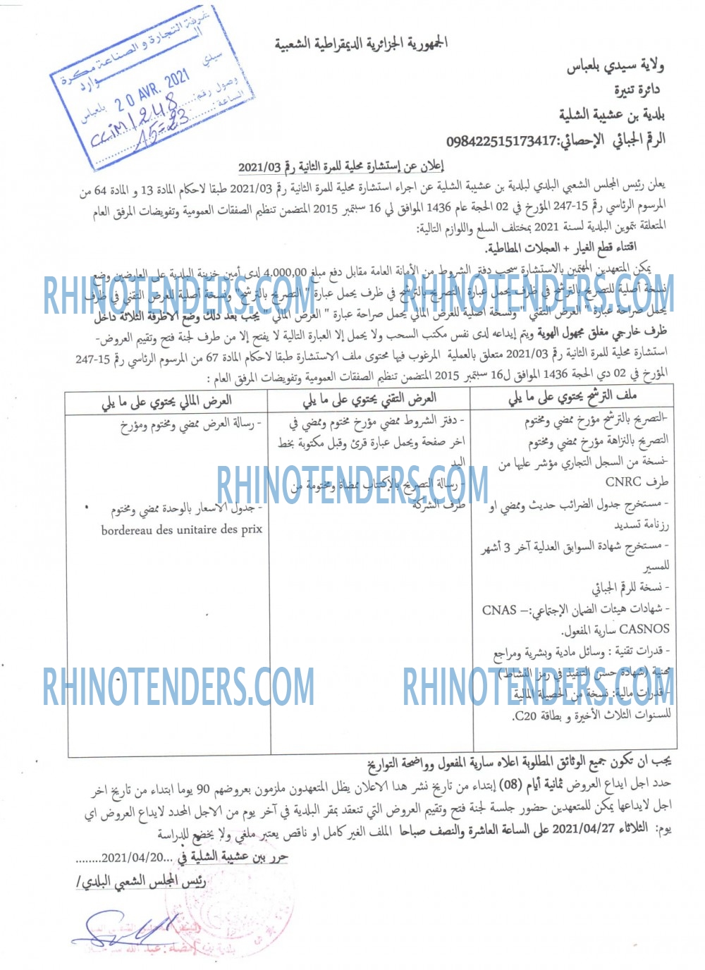 Rhinotenders
