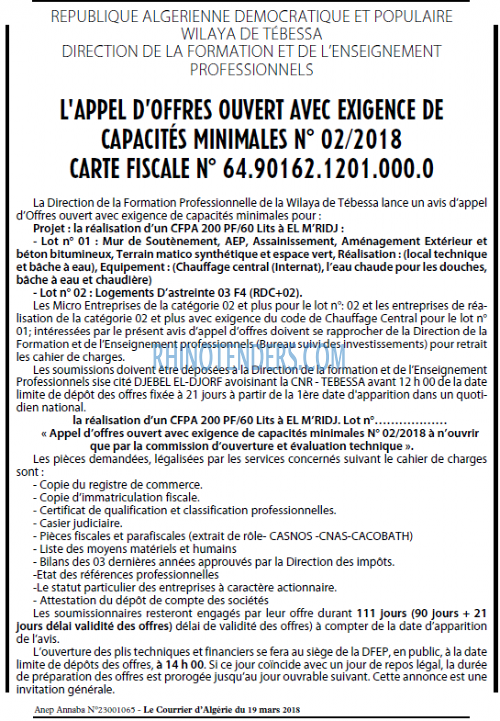 Le Courrier d'Algerie