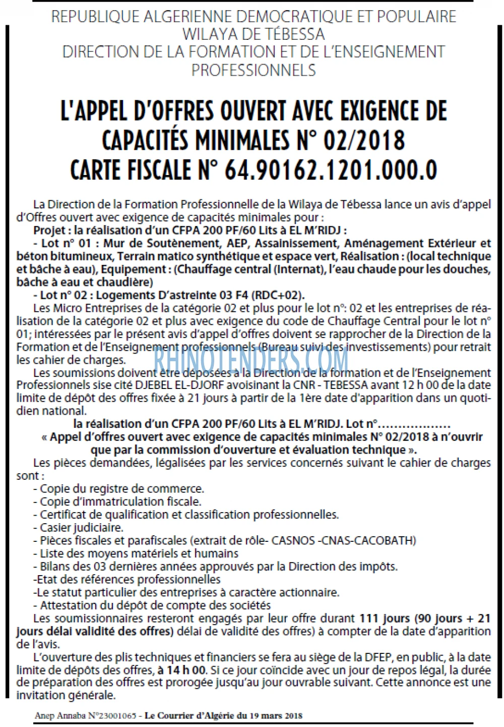 Le Courrier d'Algerie