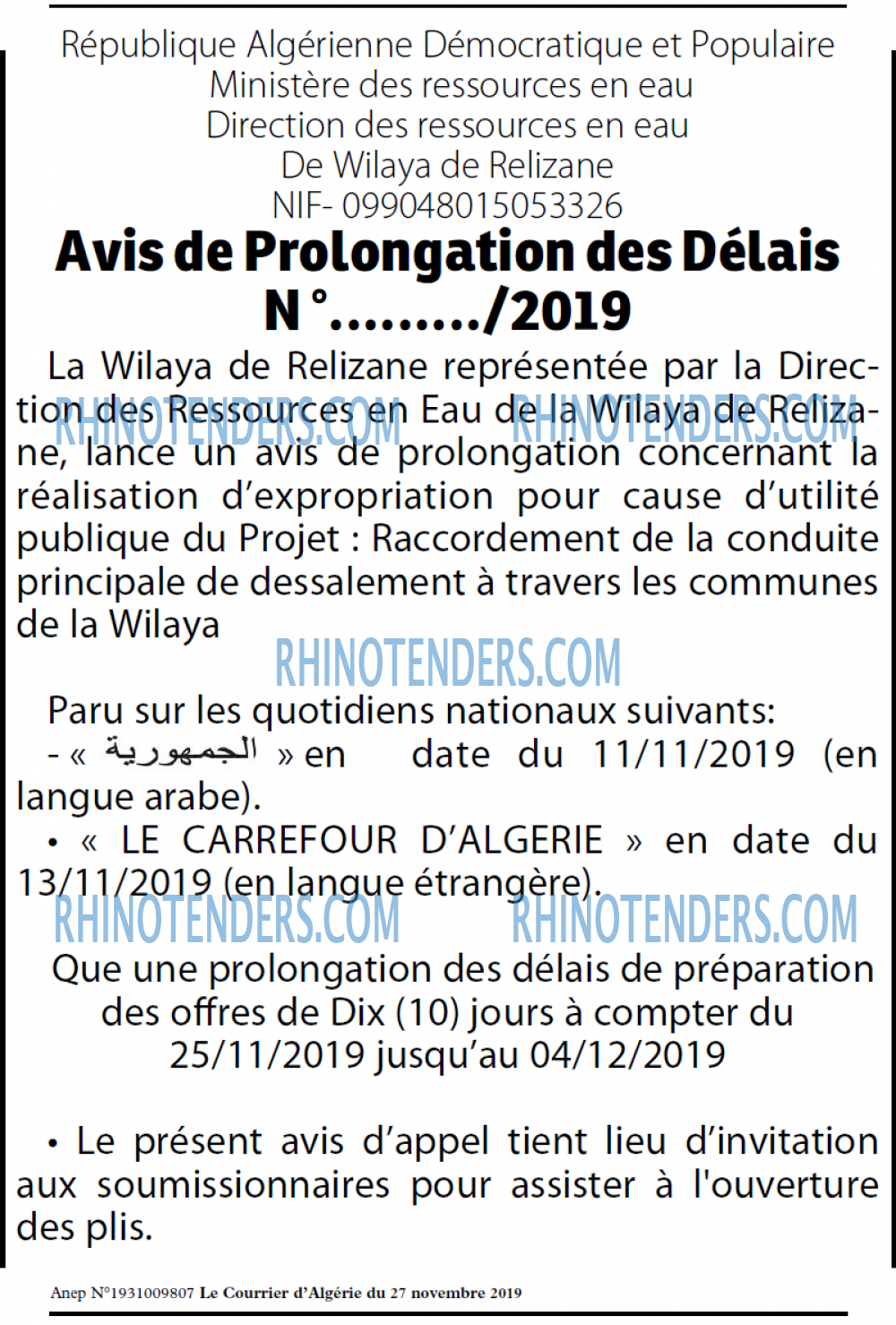 Le Courrier d'Algerie