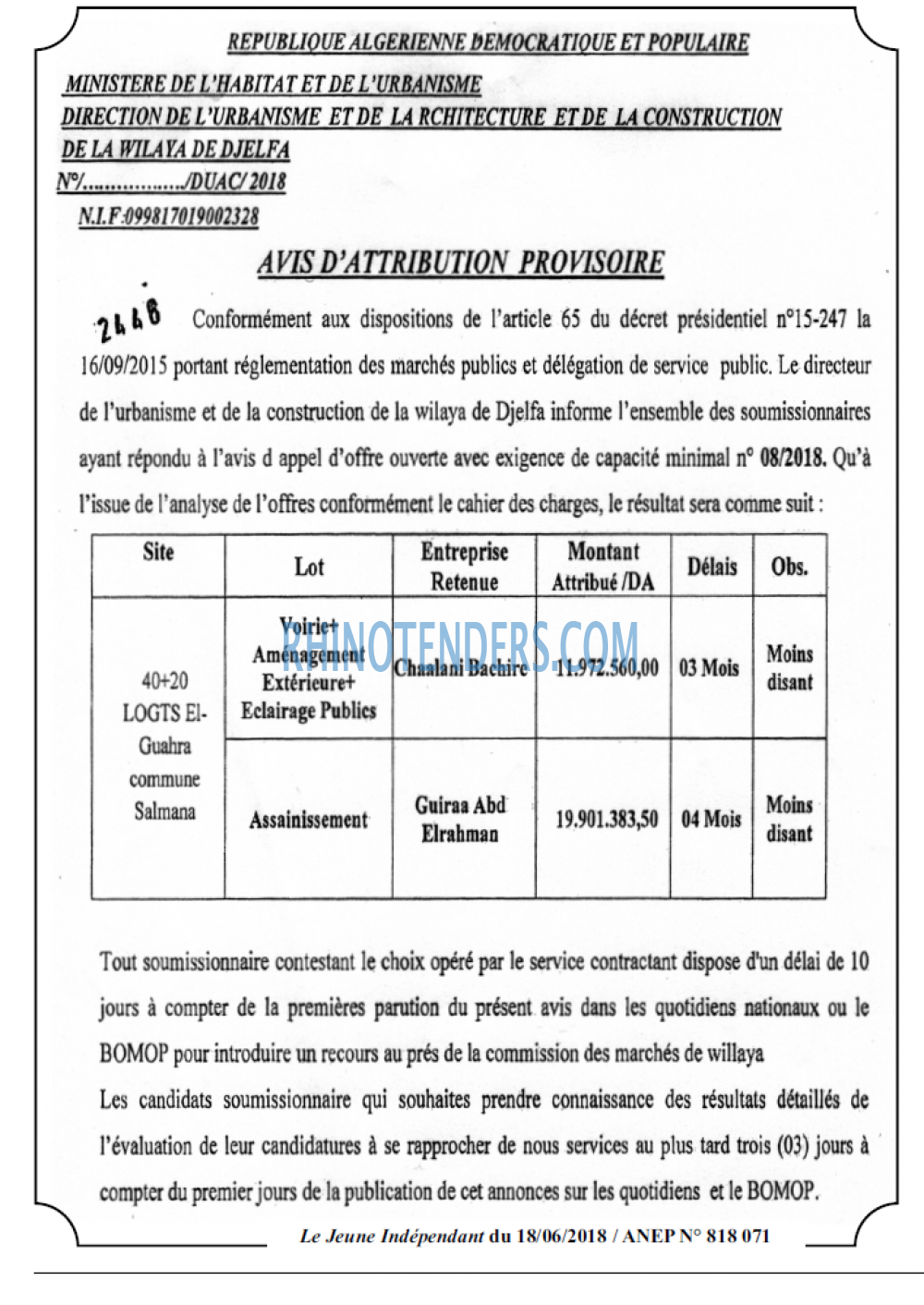 Jeune Independant