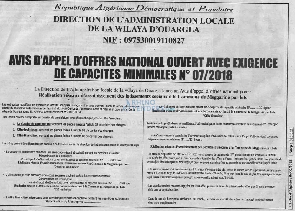 L'ECHO D'ALGERIE