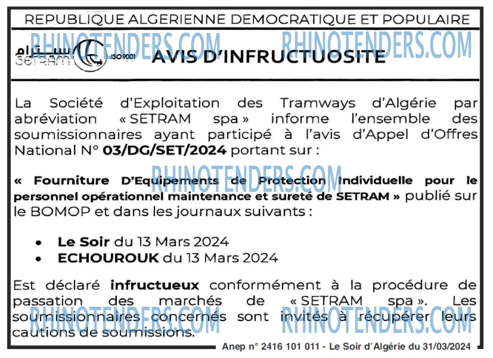 LE SOIR D'ALGERIE