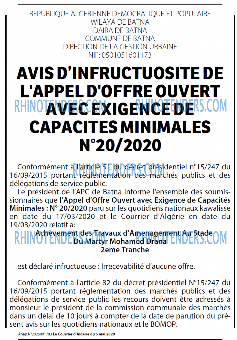 Le Courrier d'Algerie