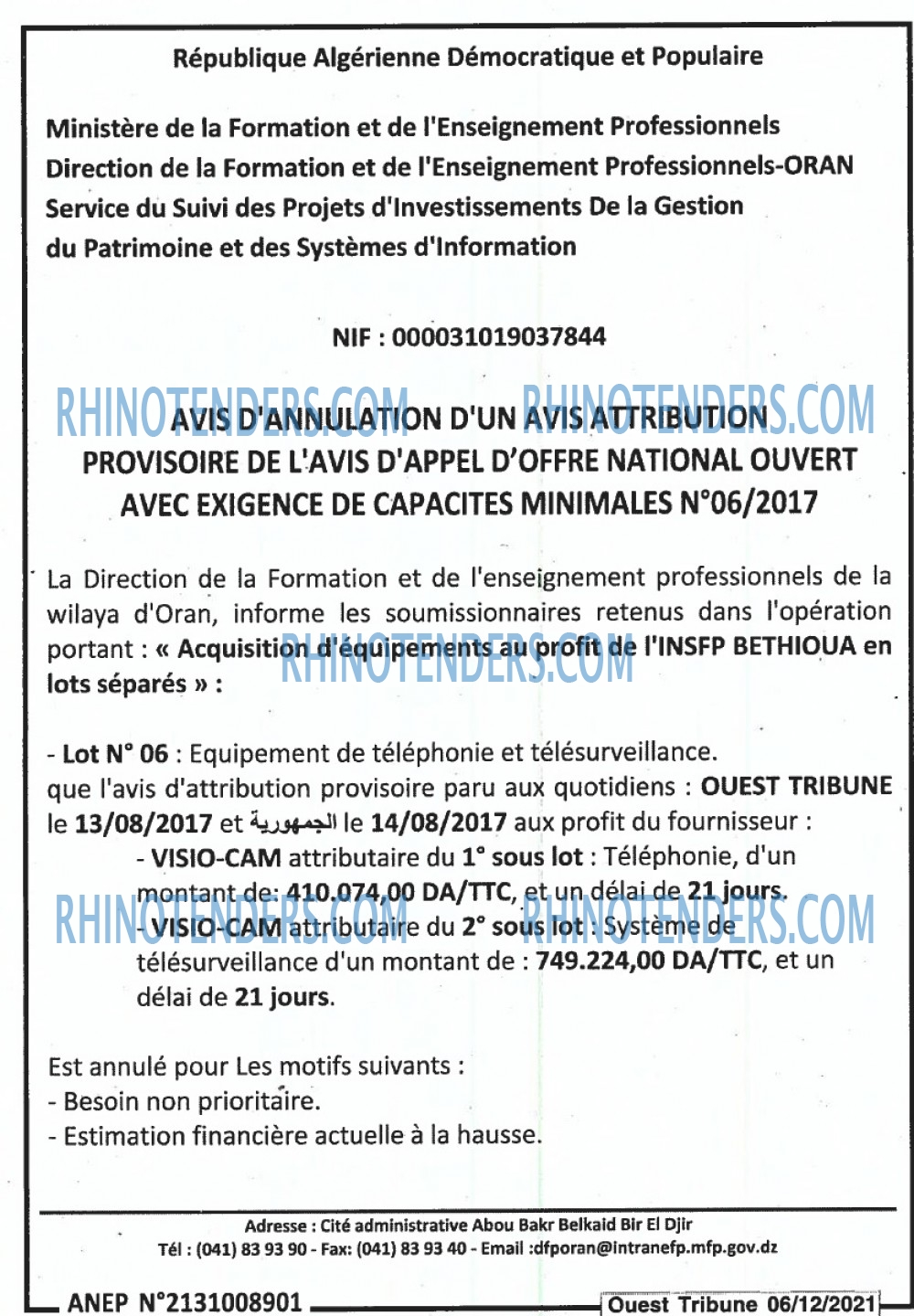 ouest TRIBUNE