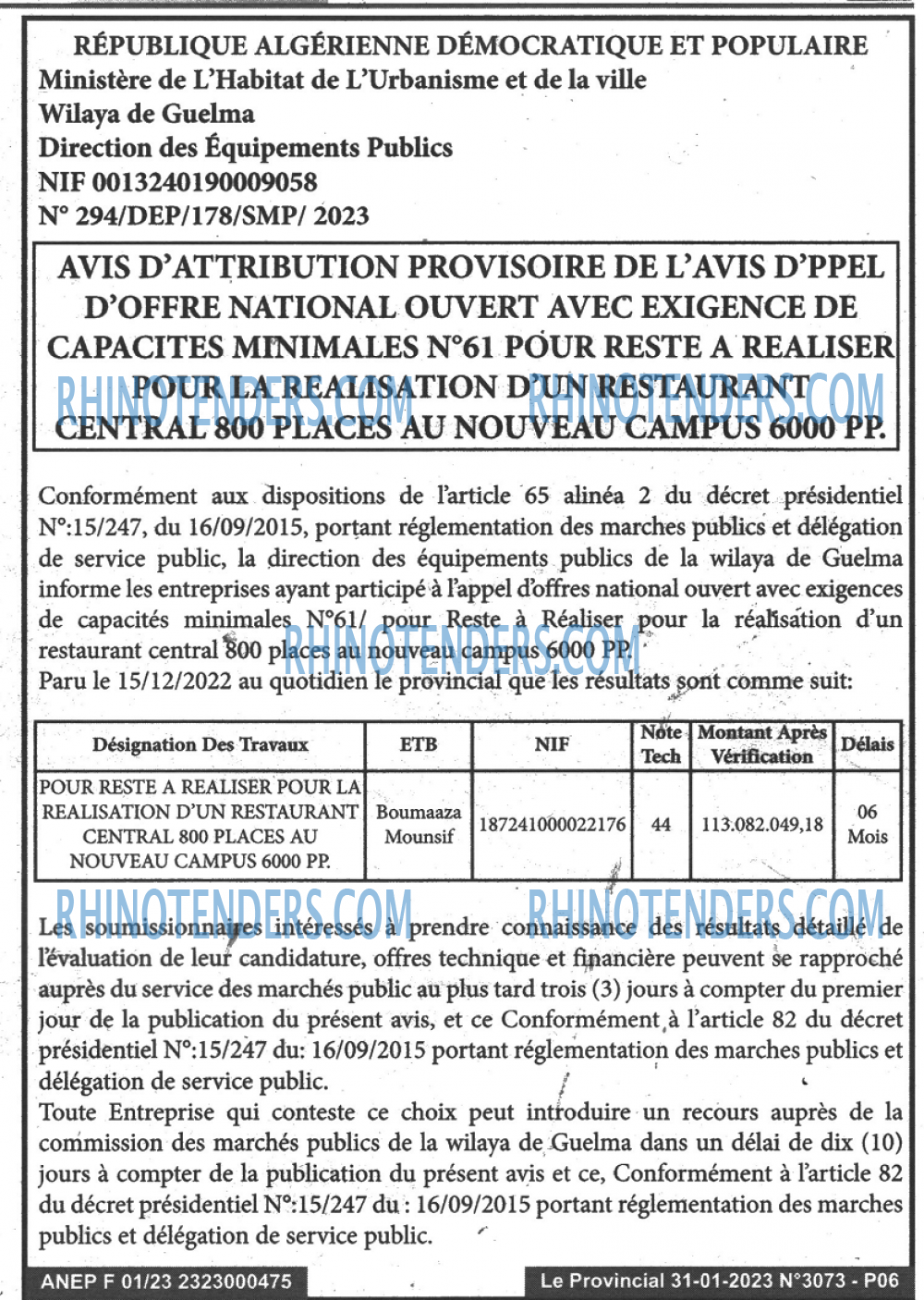 LE PROVINCIAL