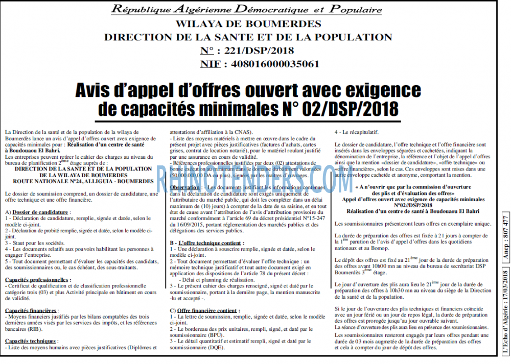 L'ECHO D'ALGERIE