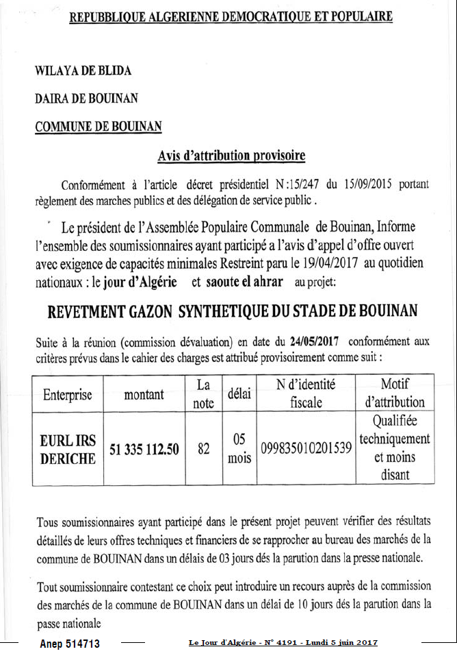 Le Jour d'Algérie