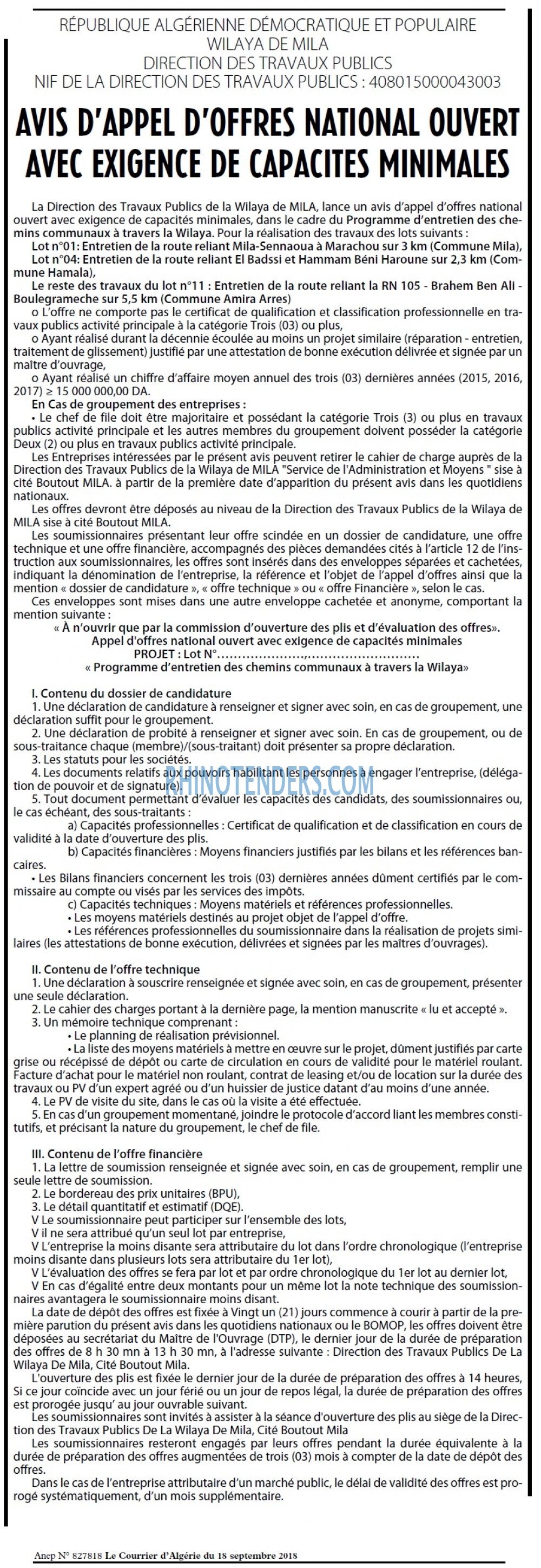 Le Courrier d'Algerie