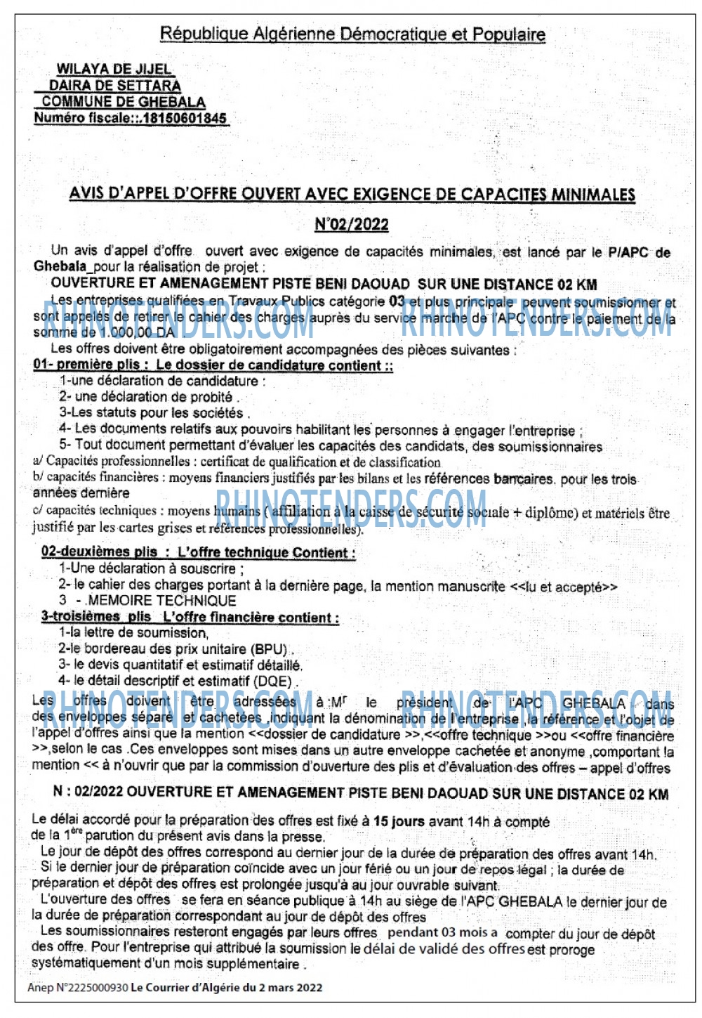 Le Courrier d'Algerie
