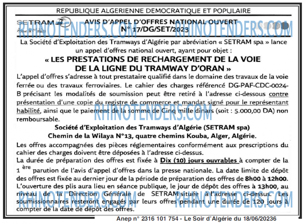 LE SOIR D'ALGERIE