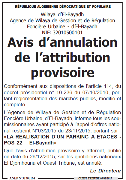 ouest TRIBUNE