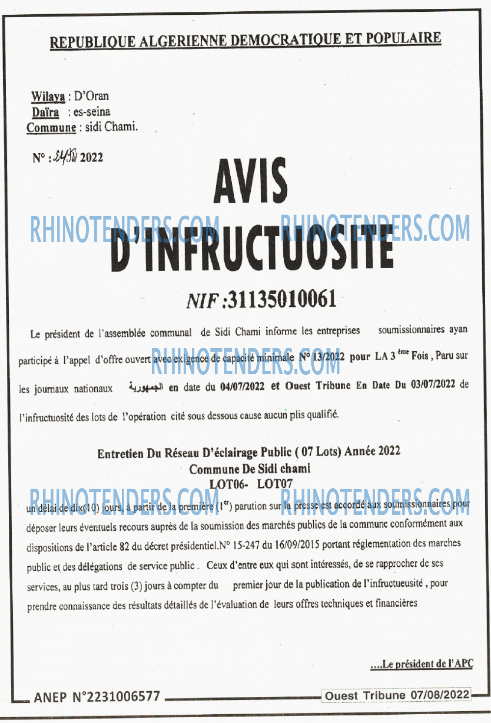 ouest TRIBUNE
