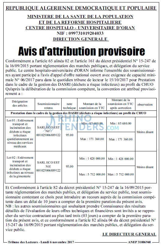 TRIBUNE DES LECTEURS
