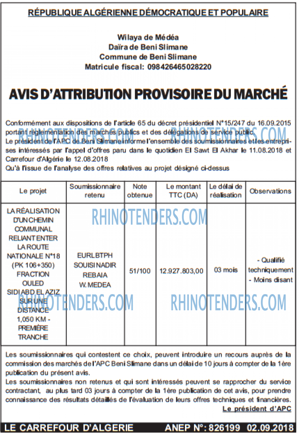 Le Carrefour d'Algérie