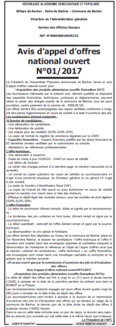 ouest TRIBUNE