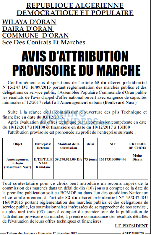 TRIBUNE DES LECTEURS