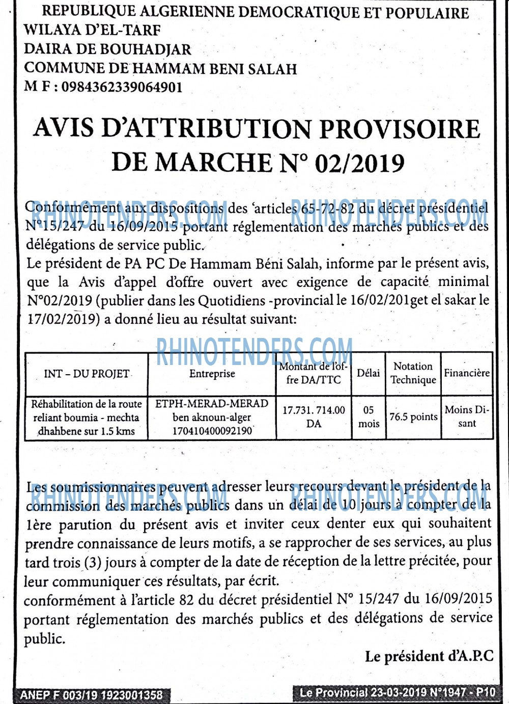 LE PROVINCIAL