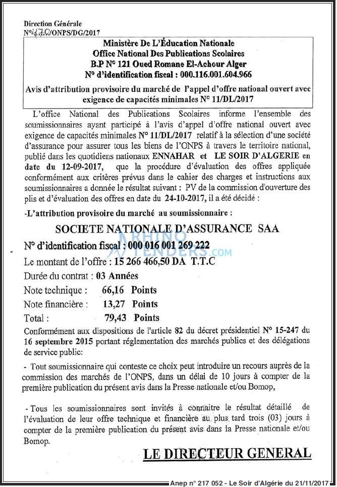LE SOIR D'ALGERIE