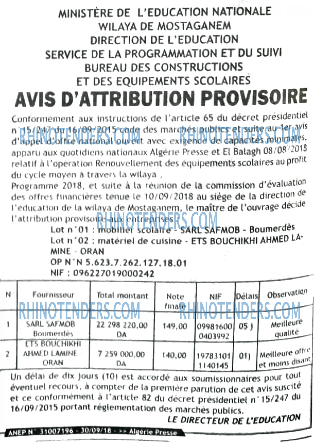 ALGERIE PRESSE