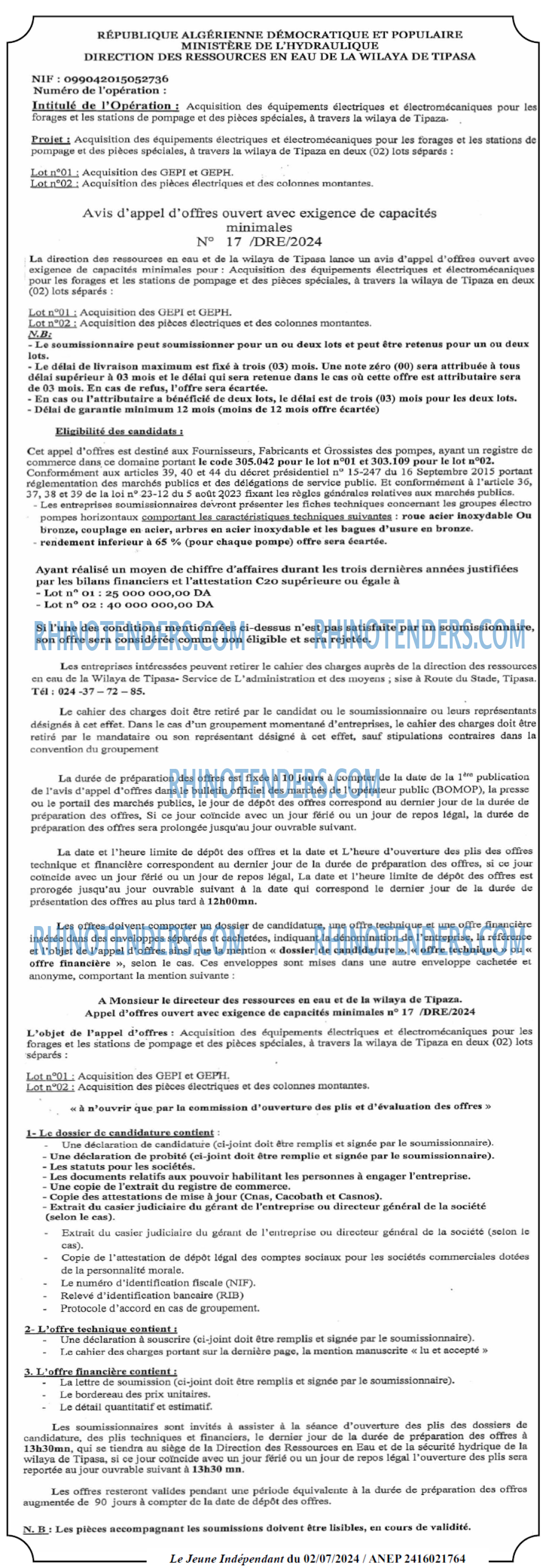 Le jeune indépendant