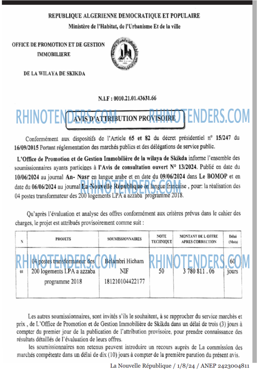 NOUVELLE REPUBLIQUE