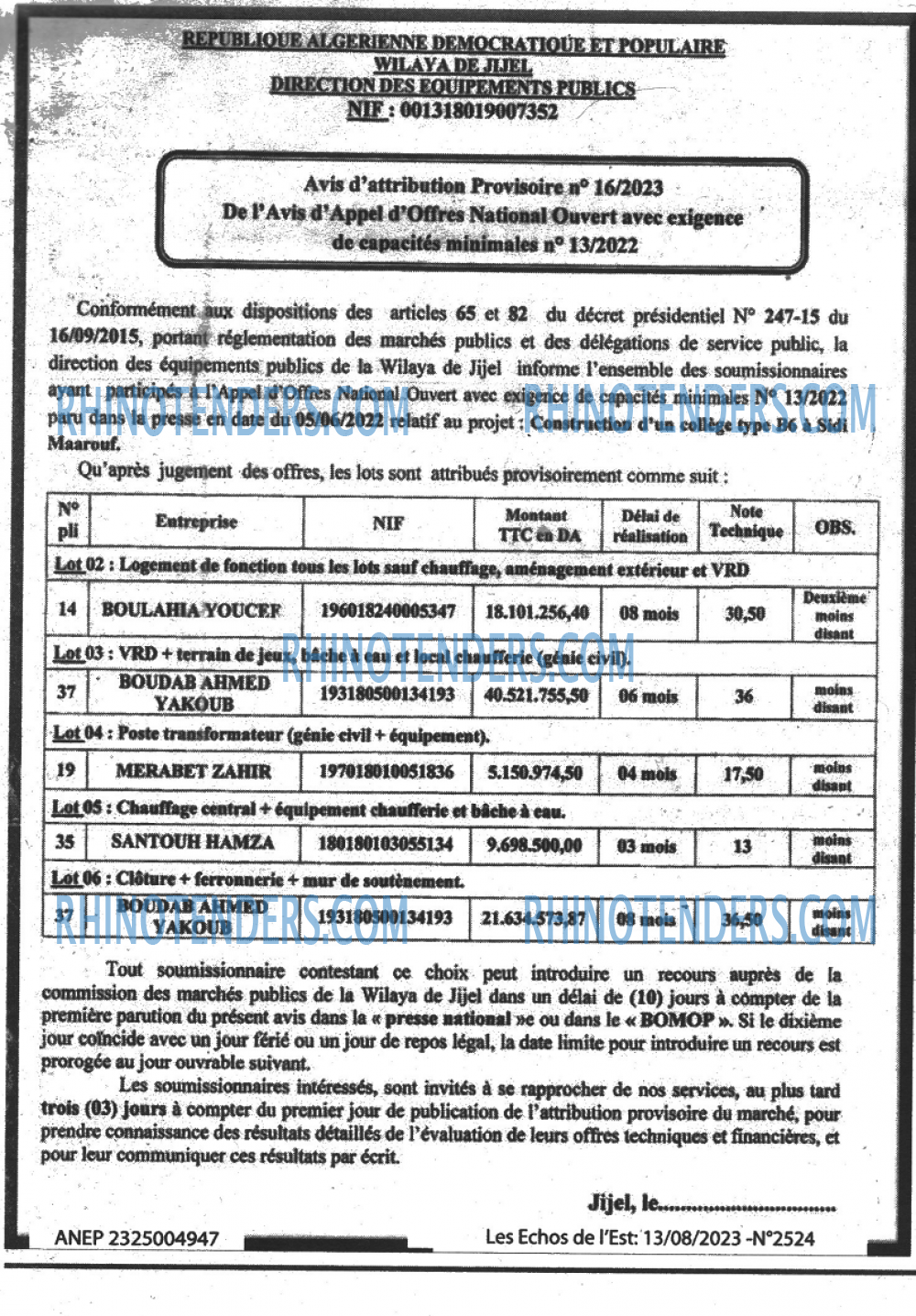 Les Echos de l'Est