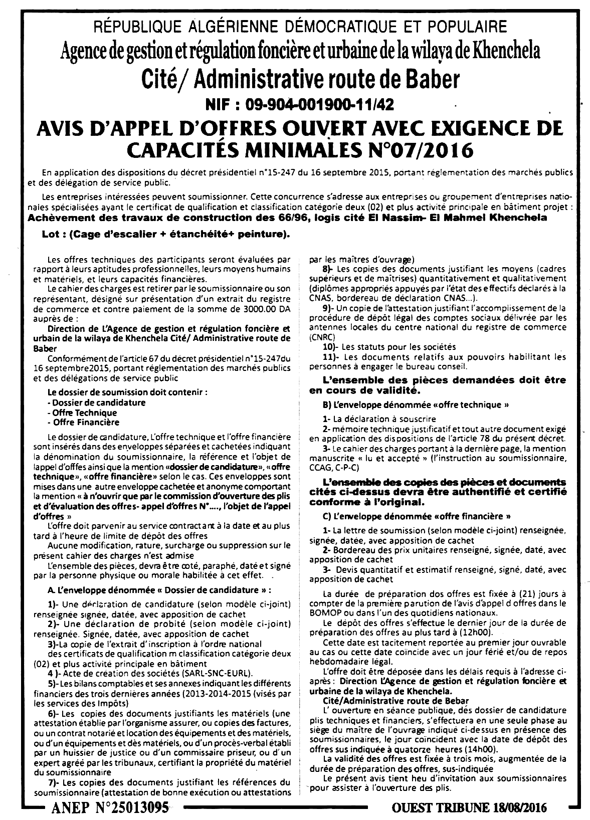 ouest TRIBUNE
