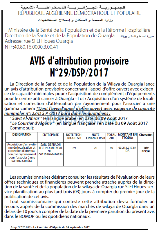 Le Courrier d'Algerie