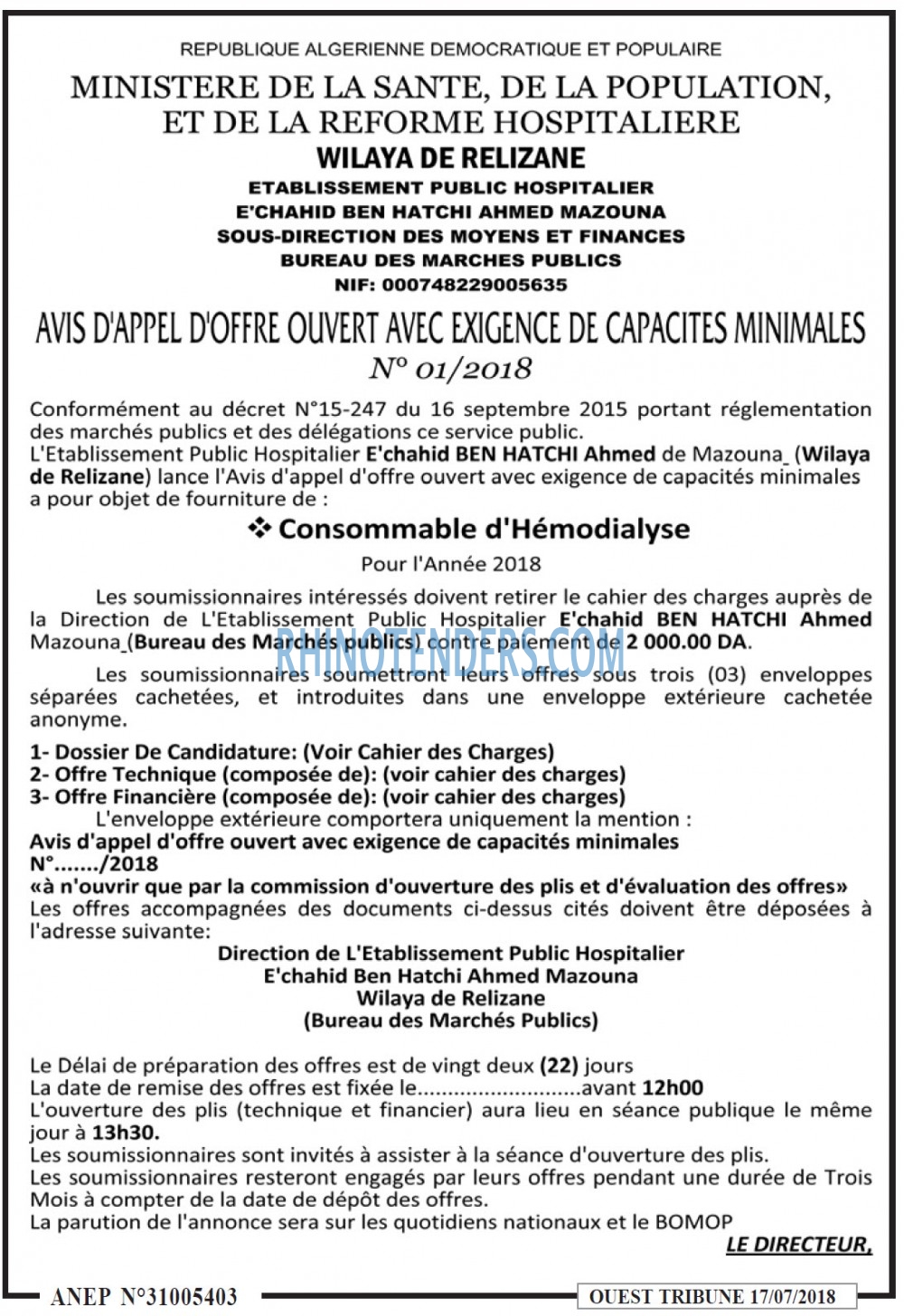ouest TRIBUNE