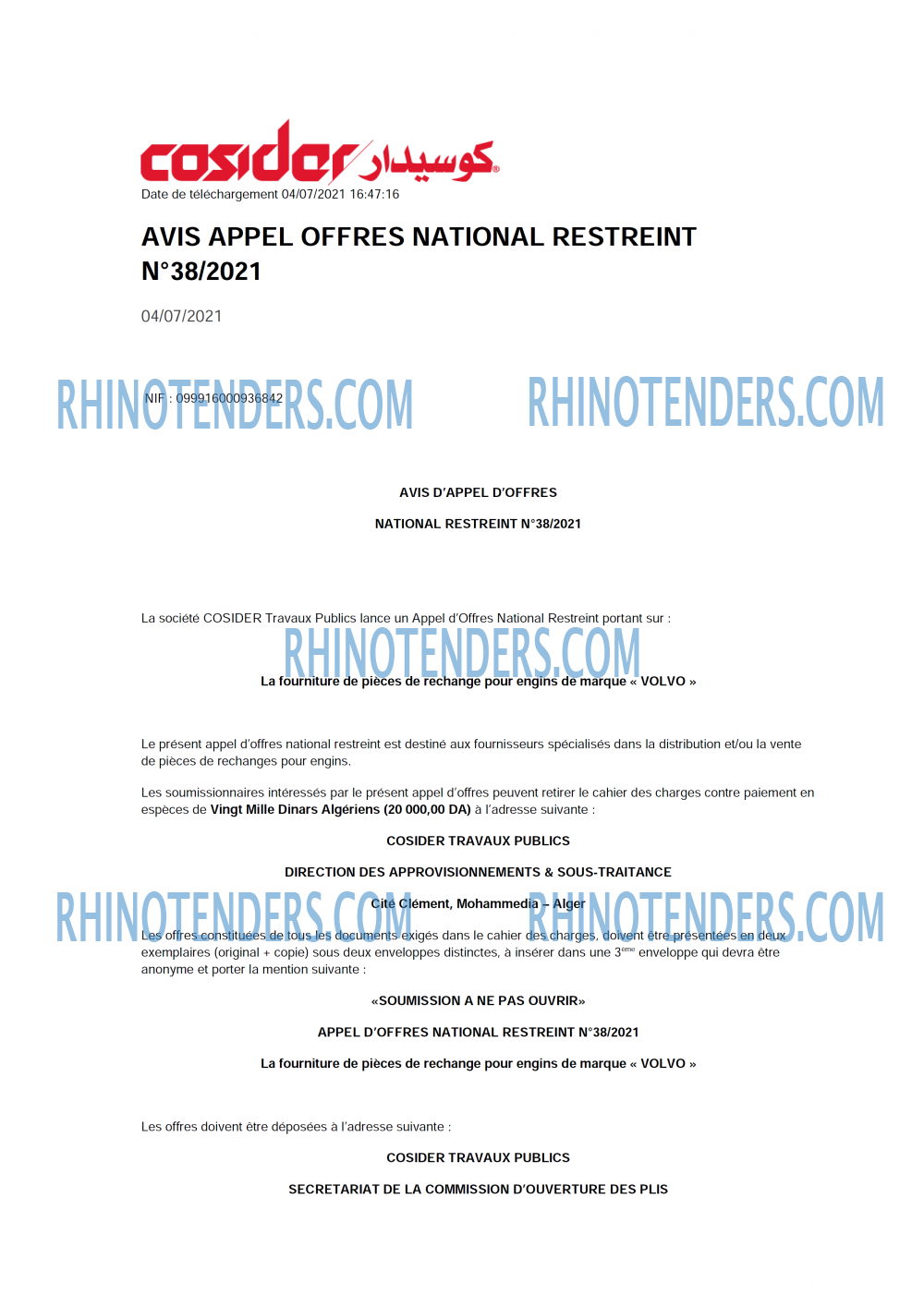 Rhinotenders