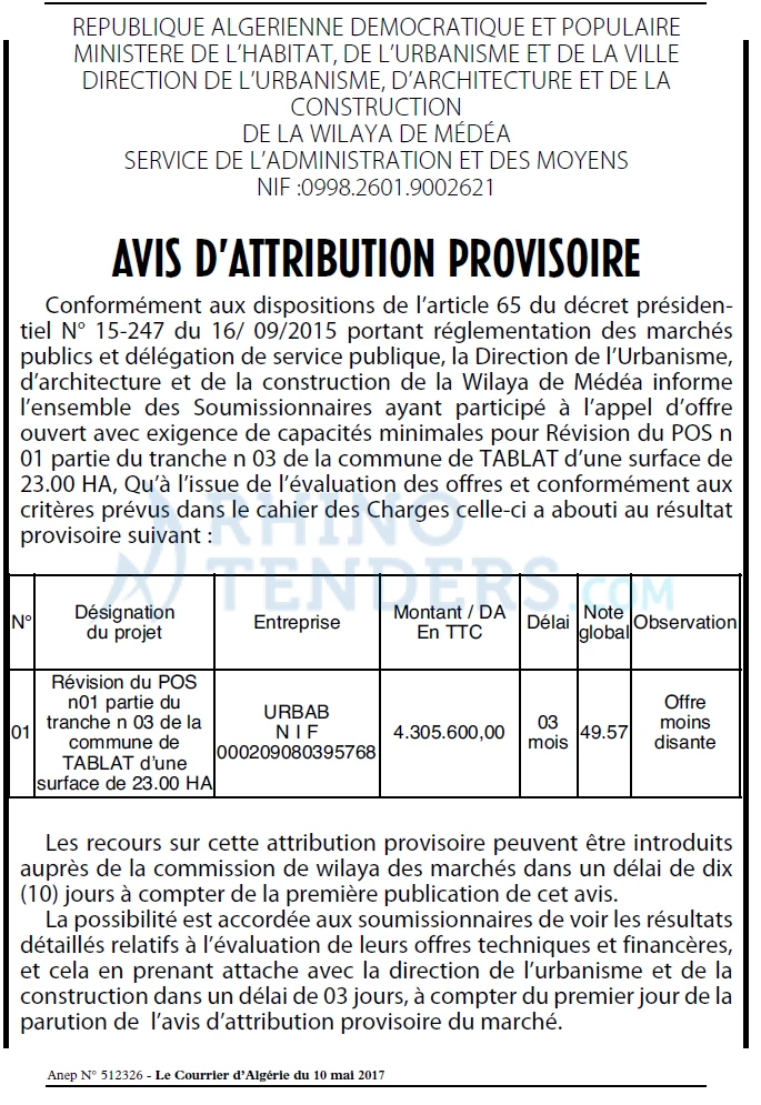 Le Courrier d'Algerie